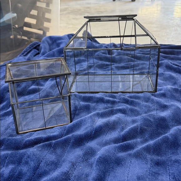 Glass Terrarium Display Boxes - Set of 2 - Picture 2 of 5